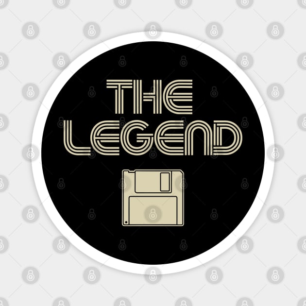 The Legend Diskette Retro Old School Tech Magnet by Anticorporati